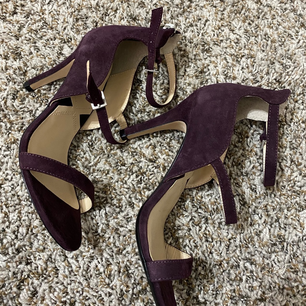 Plum Suede Heels